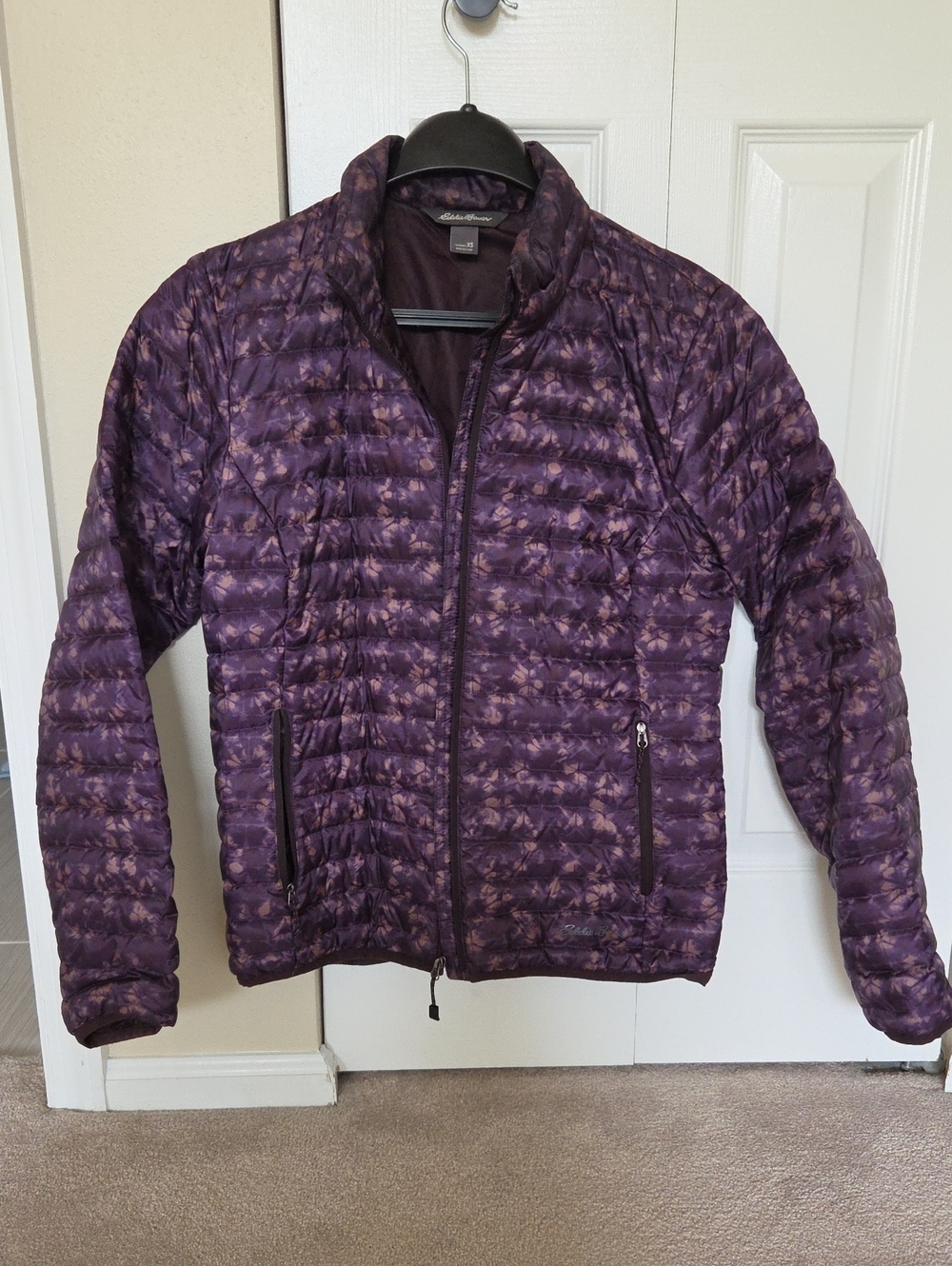Eddie Bauer Purple Quilted Packable Puffer Jacket